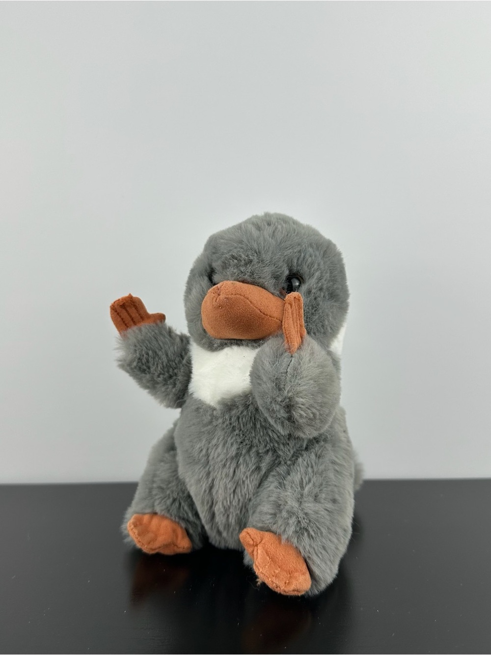 Fantastic Beasts Wizarding World Baby Niffler 6.5" Gray White Orange Plush